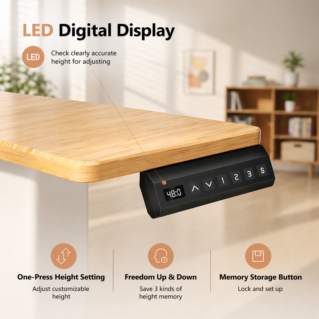 FlexRise Electric Desk - Ergonomic Sit-to-Stand Workstation (48x28 Inches)