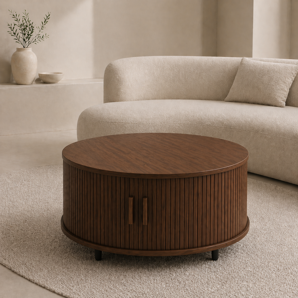 Fluted Drum Coffee Table