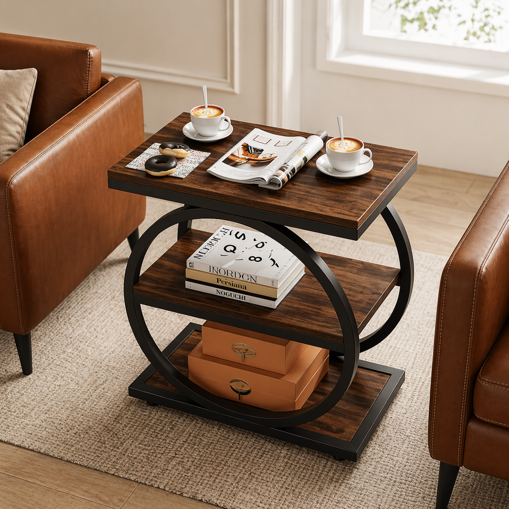 Arcwood Geometric Side Table