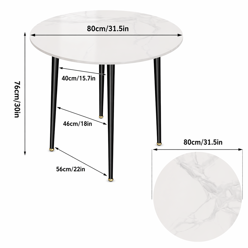 Marble Rounded Dinner Table