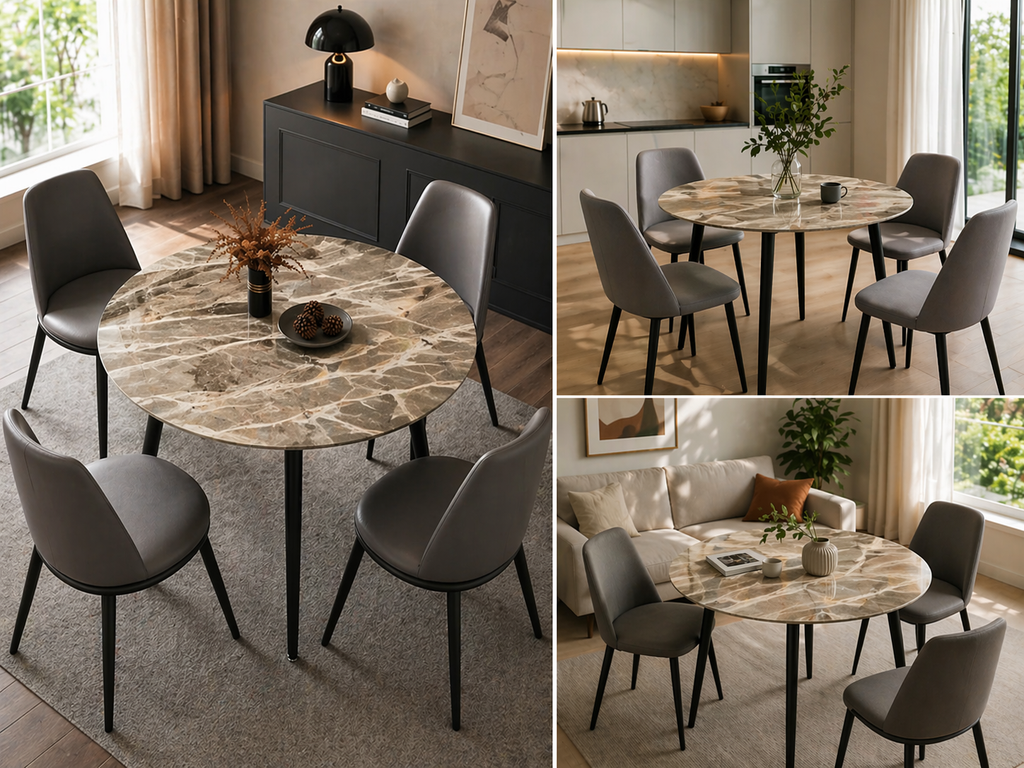 Marble Rounded Dinner Table
