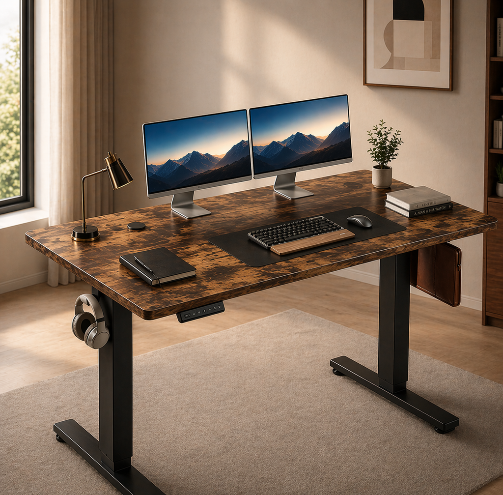 FlexRise Electric Desk - Ergonomic Sit-to-Stand Workstation (48x28 Inches)