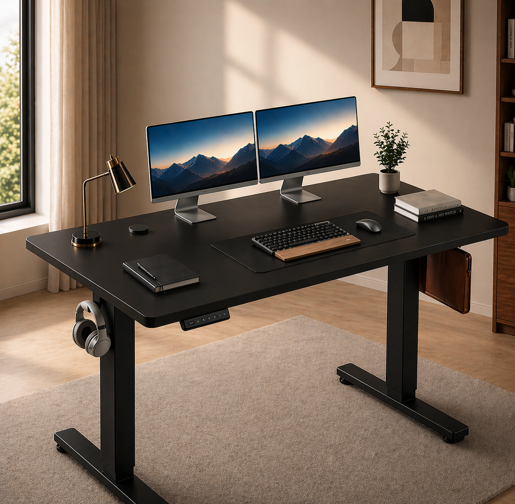 FlexRise Electric Desk - Ergonomic Sit-to-Stand Workstation (48x28 Inches)