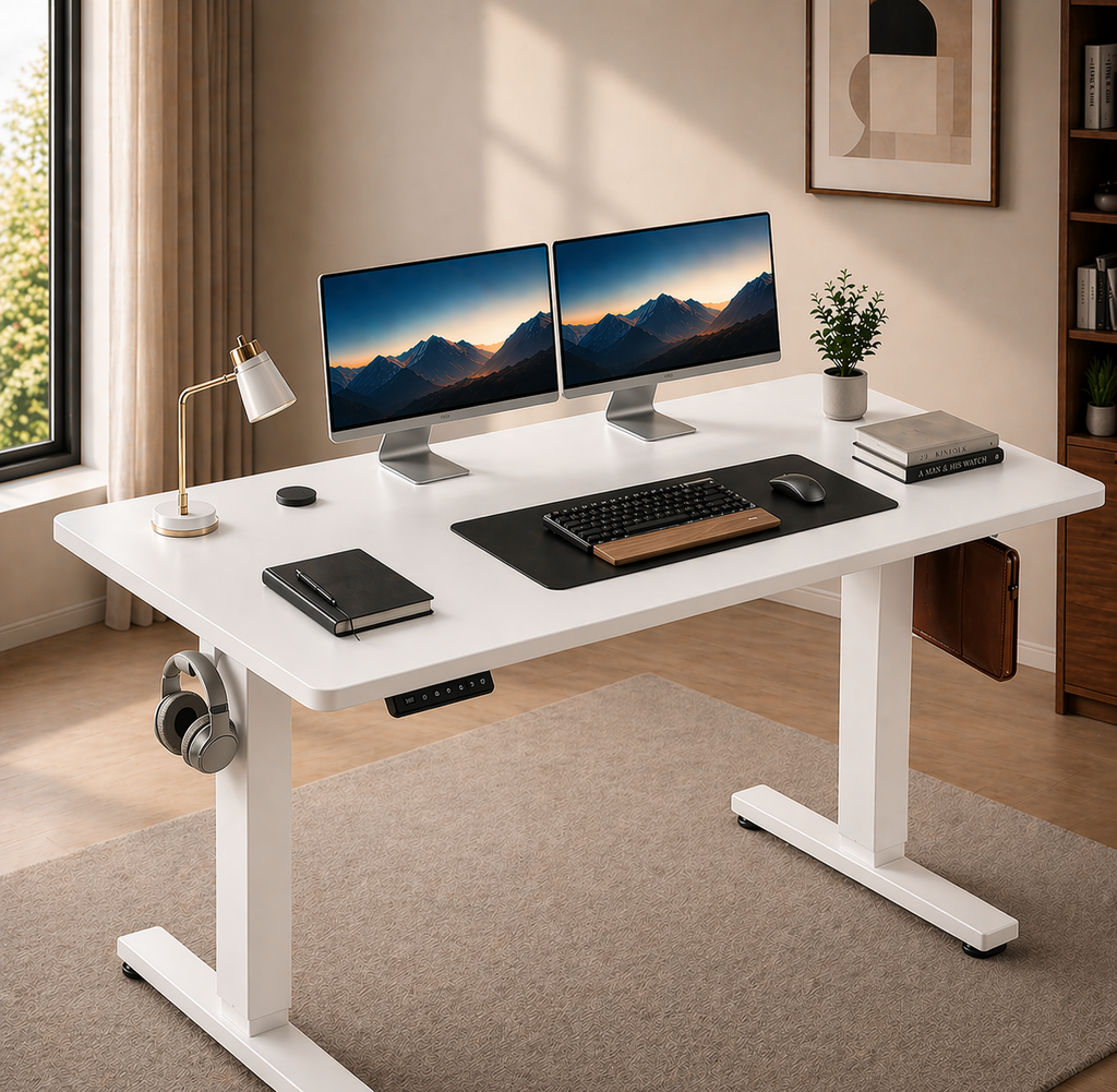 FlexRise Electric Desk - Ergonomic Sit-to-Stand Workstation (48x28 Inches)