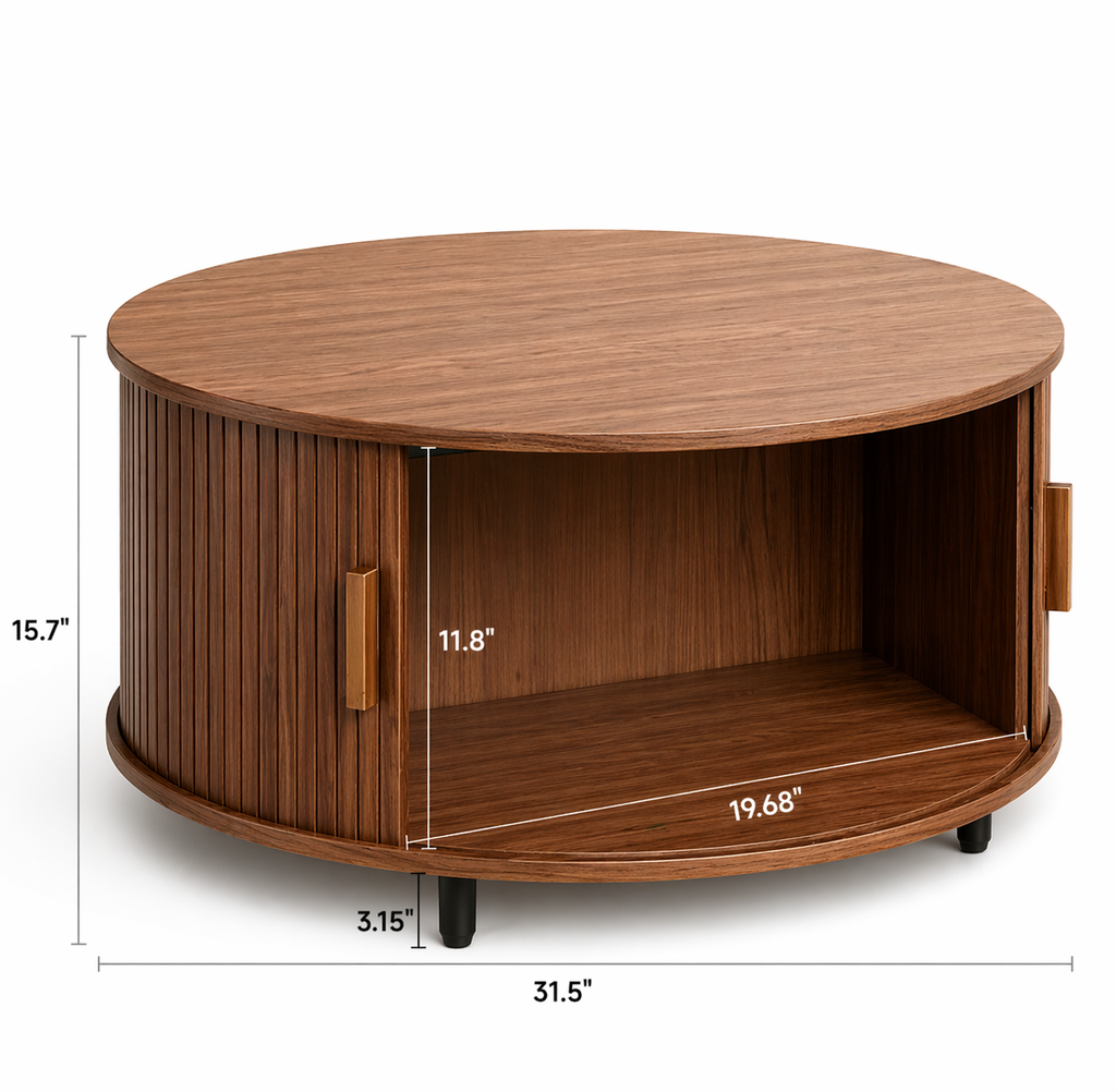 Fluted Drum Coffee Table