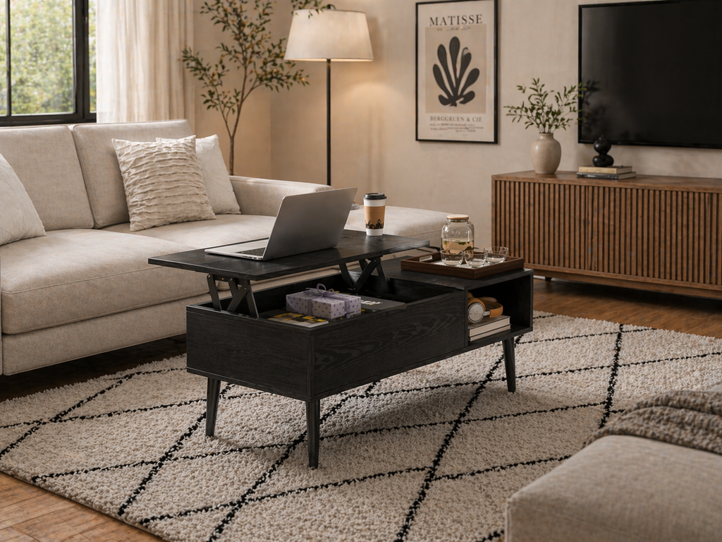 Nordlift Adjustable Storage Shelf Coffee Table