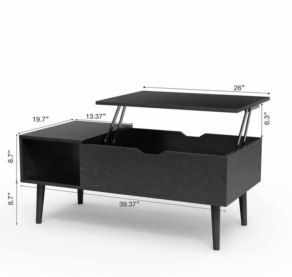 Nordlift Adjustable Storage Shelf Coffee Table