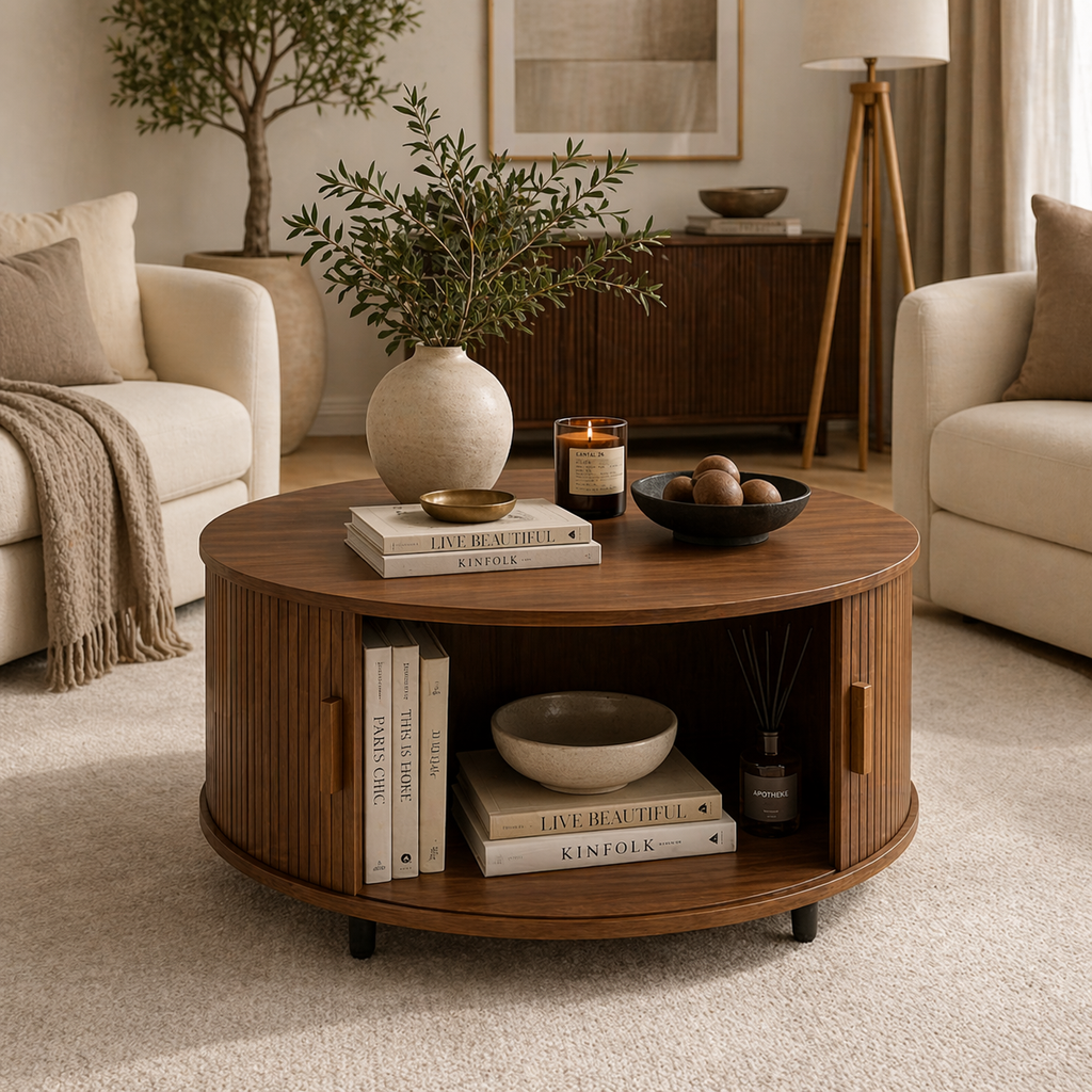 Fluted Drum Coffee Table