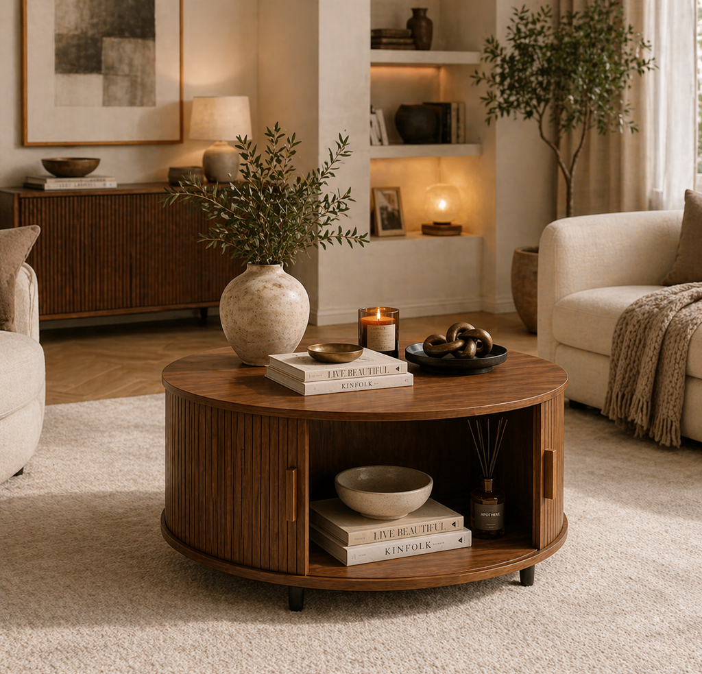 Fluted Drum Coffee Table