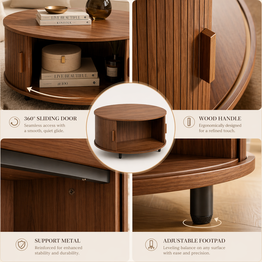 Fluted Drum Coffee Table